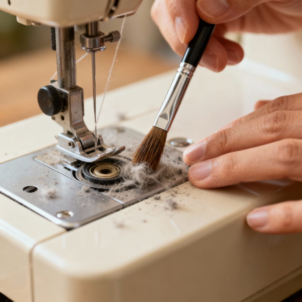 Cleaning Sewing Machine Fixes Jam