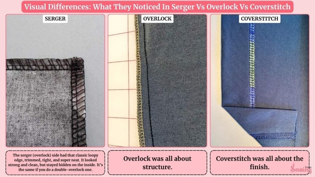 Serger Overlock Coverstitch Stitches